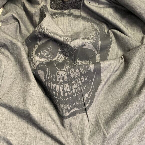 JOHN VARVATOS STAR USA Size 42 Grey Charcoal Herringbone Wool Blend Sport Coat - Picture 7 of 8